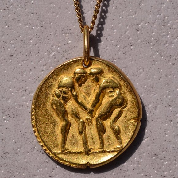 Vintage Van Cleef and Arpels Georg Lenfant Gemini Zodiac Pendant